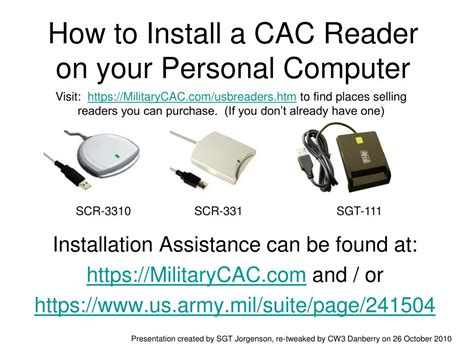 military smart card reader drivers|How to Install CAC Reader on your Personal Computer.